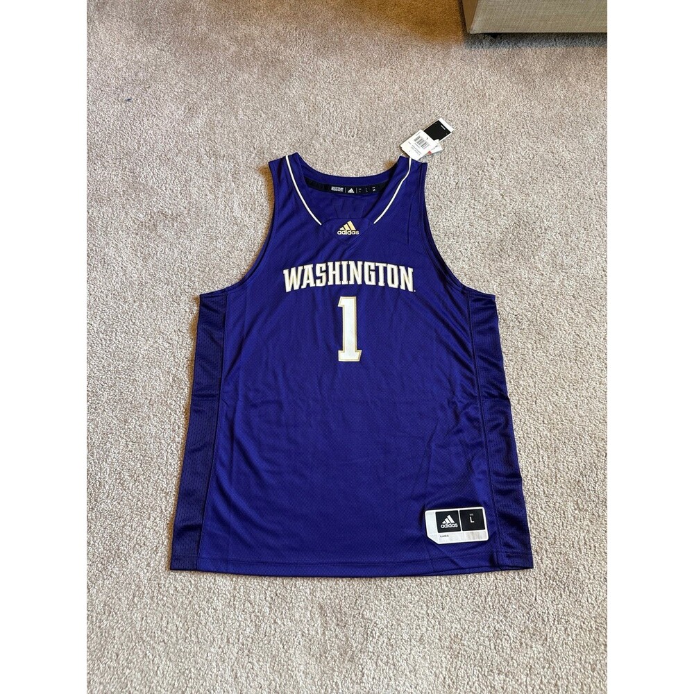 Washington Huskies Men’s NWT Adidas Basketball Jersey Size Large
